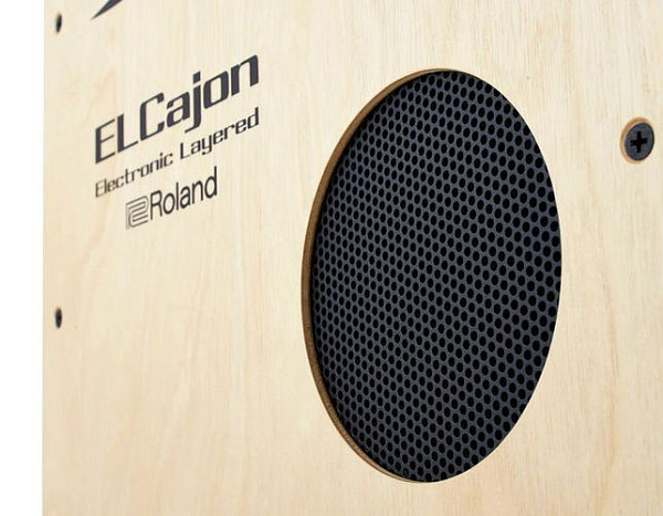 Гибридный кахон ROLAND [EC-10] ELCajon с акустическим звучанием и 30 электронными пресетами. Игровая поверхность из сапеле, встроенный усилитель и динамик. Питание: 6 х AA (до 12 часов работы). Размеры: 50х30х30 см.