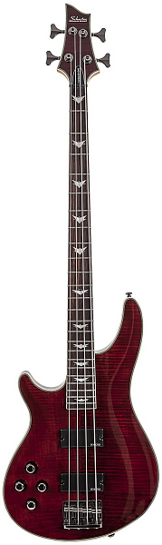 Бас-гитара SCHECTER [OMEN EXTREME-4 LH BCH] леворукая 4-струнная бас-гитара, корпус: красное дерево, топ: огненный клен, гриф: клен, накладка: палисандр, 24 лада, цвет: Black Cherry (BCH)