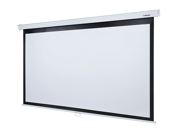 [LMP-100120] Настенный экран Lumien [Master Picture] 177х180см (раб.область 98х172 см) (78") Matte White FiberGlass (белый корпус) черн. кайма по периметру, возможность потолочн./настенного крепления, черн. кайма сверху 75 см 16:9