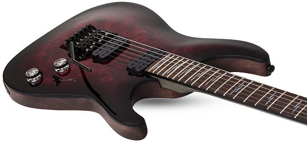 Электрогитара SCHECTER [OMEN ELITE-6 FR BCHB] электрогитара 6-струнная, корпус: красное дерево, топ: кап, гриф: клен, накладка: палисандр, 24 лада, FloydRose, цвет: Black Cherry Burst (BCHB)