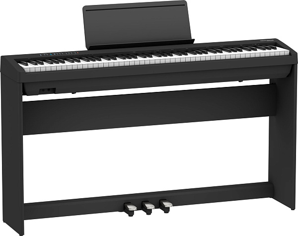 Компактное цифровое пианино ROLAND [FP-30X-BK] (88 клавиш PHA-4 Standard), полифония 256 голосов, 56 тембров, Bluetooth Audio 3.0 и MIDI 4.0, технология SuperNATURAL Piano, 2 выхода для наушников, рекордер, вес 14,8 кг. , черное.