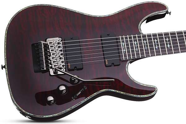Электрогитара SCHECTER [HELLRAISER C-7 FR BCH] электрогитара 7-струнная, корпус: красное дерево, топ: волнистый клен, гриф: красное дерево, накладка: палиснадр, 24 лада, FloydRose, цвет: Black Cherry (BCH)