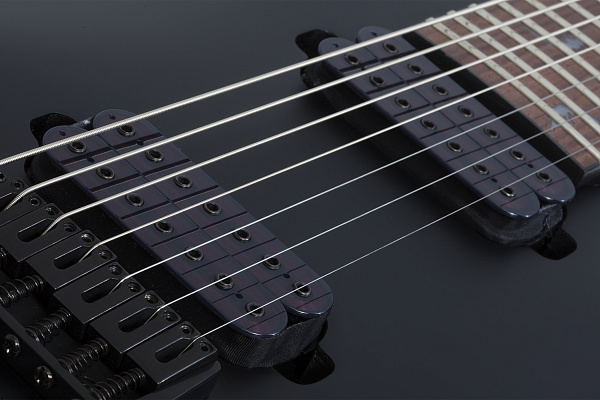 Электрогитара SCHECTER [DAMIEN-7 SBK] электрогитара 7-струнная, корпус: красное дерево, гриф: клен, накладка: палисандр, 24 лада, цвет: Satin Black (SBK)
