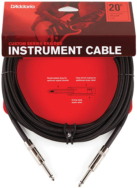 PLANET WAVES PW-BG-20 BK - Инструментальный кабель