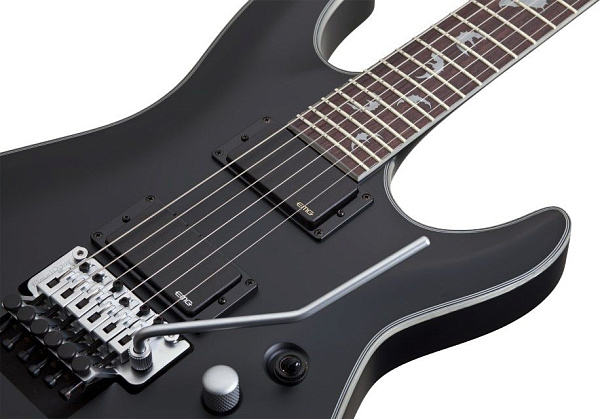 Электрогитара SCHECTER [DAMIEN PLATINUM-6 FR SBK] электрогитара 6-струнная, корпус: красное дерево, гриф: клен, накладка: палисандр, 24 лада, FloydRose, цвет: Satin Black (SBK)