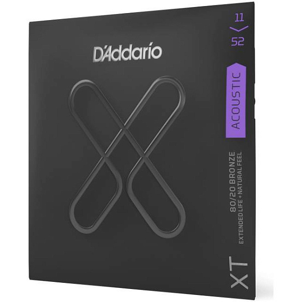 D'Addario XTABR1152 - Струны для акустической гитары 11-52, серия XT, бронза 80/20