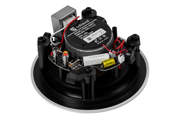 Акустическая система Intrend [ITSPK-420CT] двухполосная, потолочная: 4"НЧ, 1"ВЧ, 6Вт(100В), 15Вт/8Ом, Форма: круглая, Цвет: белый