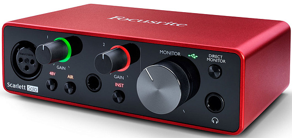 FOCUSRITE Scarlett Solo 3rd Gen - Аудио интерфейс USB, 2 входа/2 выхода