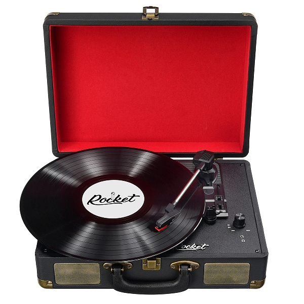 ROCKET VP-102 - Виниловый проигрыватель, цвет чёрный/красный