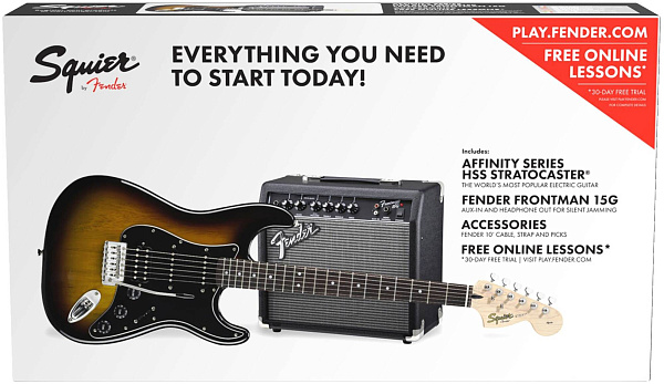 SQUIER Affinity Series™ Stratocaster® HSS Pack, Laurel Fingerboard, Candy...
