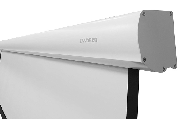 [LCC-100113] Экран с электроприводом Lumien [Cinema Control] 185x243 см (раб.область 132х235 см) (106") Matte White FiberGlass черн. кайма по периметру, доп.черная область 47 см, триггер., RS485, IR, RF управл. в комплекте, белый корпус 16:9