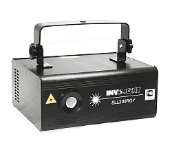 Involight SLL200RGY - лазерный эффект, 150 мВт красный, 50 мВт зелёный, DMX-512