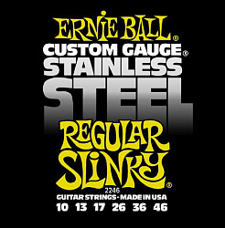 Ernie Ball 2246 Струны для электрогитары Stainless Steel Regular Slinky (10-46).