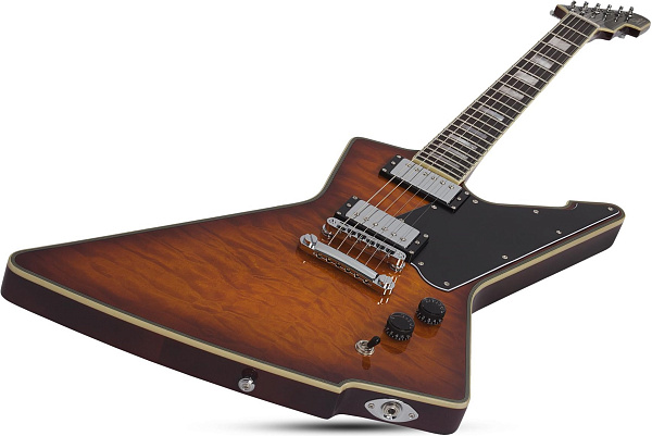 Электрогитара SCHECTER [E-1 CUSTOM  VSB] электрогитара 6-струнная, корпус: красное дерево, топ: клен, гриф: красное дерево, накладка: черное дерево, 22 лада, цвет: Vintage Sunburst (VSB)