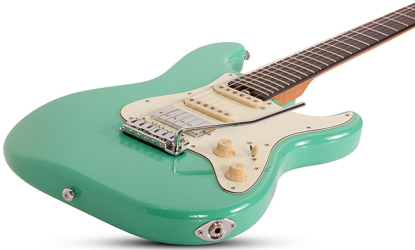 Электрогитара SCHECTER [NICK JOHNSTON TRAD-HSS A. GREEN] электрогитара 6-струнная, корпус: ольха, гриф: обоженный клён, накладка черное дерево, на болтах, звукосниматели: HSS, 22 лада, цвет: Atomic Green