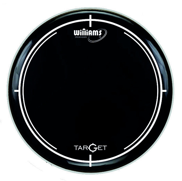 Двухслойный пластик WILLIAMS [WB2-7MIL-14k] для малого барабана или томов, серия Target Clear Black, размер 14"