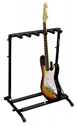 VESTON GS030-5 Универсальная подставка под 5 гитар,горизонтальная,сталь,цвет черный,высота 450 мм