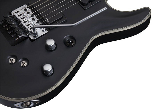 Электрогитара SCHECTER [DAMIEN PLATINUM-6 FR S SBK] электрогитара 6-струнная, корпус: красное дерево, гриф: клен, накладка: палисандр, 24 лада, FloydRose, цвет: Satin Black (SBK)