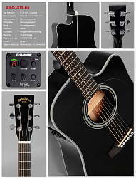 Sigma DMC-1STE-BK Электроакустическая гитара, цвет черный.