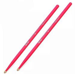 10101003002 Fluorescent Series 5A - Барабанные палочки, розовые, орех гикори, HUN