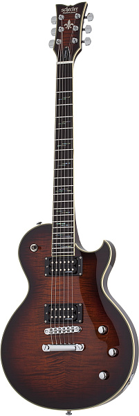 Электрогитара SCHECTER [SOLO-II SUPREME CEB] электрогитара 6-струнная, корпус: красное дерево, гриф: красное дерево, накладка: черное дерево, 22 лада, цвет: Cat's Eye Black Burst (CEB)