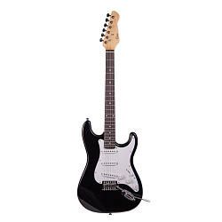 Omni ST-3S BK - Электрогитара Stratocaster, цвет черный