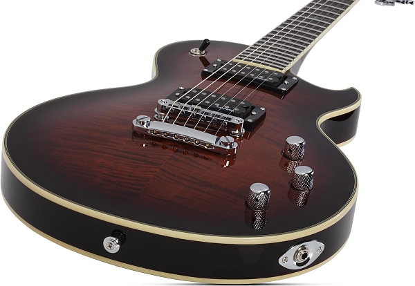 Электрогитара SCHECTER [SOLO-II SUPREME CEB] электрогитара 6-струнная, корпус: красное дерево, гриф: красное дерево, накладка: черное дерево, 22 лада, цвет: Cat's Eye Black Burst (CEB)