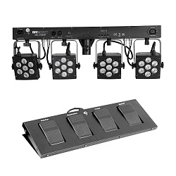 Involight SBL1000HP - 4хLEDPAR (7 шт. 3 Вт RGB мультичип) в кейсе+ контроллер (без стойки)