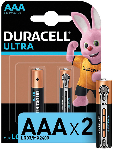 DURACELL LR03 ULTRA POWER уп 2 шт - Батарейка тип AAA
