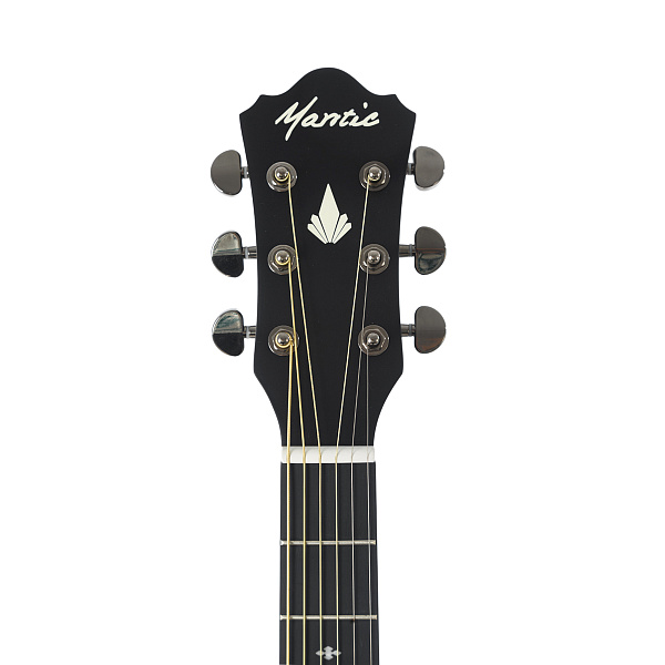 Mantic by SAGA AG-370СBK - Акустическая гитара дредноут с вырезом, цвет чёрный