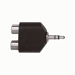 Proel AT128 Переходник - джек стерео 3,5мм <-> 2 х "тюльпан" RCA (гнездо), пластик.