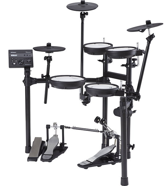 Электронная ударная установка ROLAND [TD-07DMK] TD-07DMK V-Drums, работа с карданом, 50 наборов ударных, 143 звука ударных, функции обучения, метроном, USB