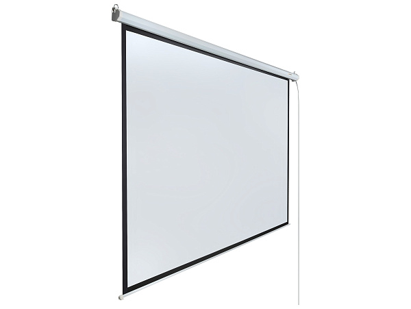 [LEC-100107] Экран с электроприводом Lumien [Eco Control] 183x244 см (раб. область 175х236 см) (116") Matte White черная кайма по периметру 4:3