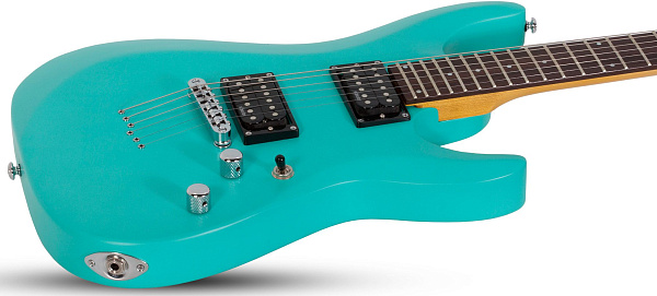 Электрогитара SCHECTER [C-6 DELUXE SAQUA] электрогитара 6-струнная, корпус: липа, гриф: клен, накладка: палисандр, 24 лада, цвет: Satin Aqua (SAQUA)