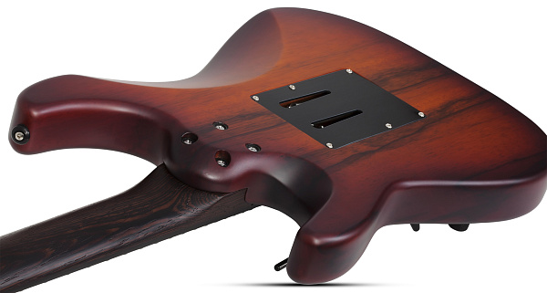 Электрогитара SCHECTER [SUN VALLEY SUPER SHREDDER EXOTIC ZIRICOTE ZIR] электрогитара 6-струнная, корпус: черная лимба с топом из цирикота, гриф: венге, накладка: черное дерево, 24 лада, цвет: Ziricot (ZIR)