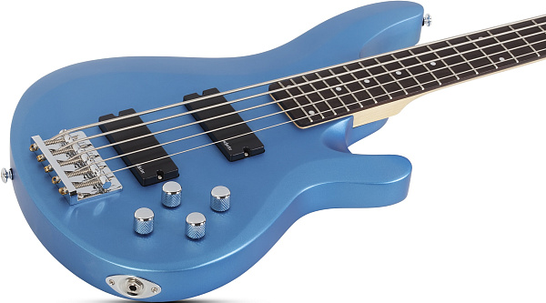 Бас-гитара SCHECTER [C-5 DELUXE SMLB]  5-струнная, корпус: липа, гриф: клен, накладка: палисандр, 24 лада, цвет: Satin Metallic Light Blue (SMLB)