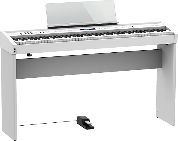 Портативное цифровое пианино ROLAND [FP-60X-WH] (88 клавиш PHA-4 Standard), полифония 256, SuperNATURAL Piano, 358 тембров, Bluetooth 3.0, Headphones 3D Ambience, USB, вес 19,3 кг., белое.