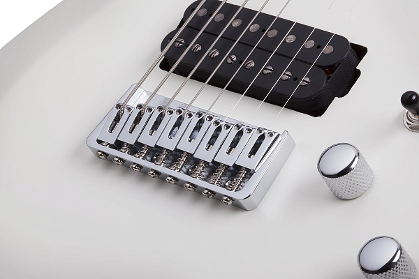 Электрогитара SCHECTER [C-8 DELUXE SWHT] электрогитара 8-струнная, корпус: липа, гриф: клен, накладка: палисандр, 24 лада, цвет: Satin White (SWHT)