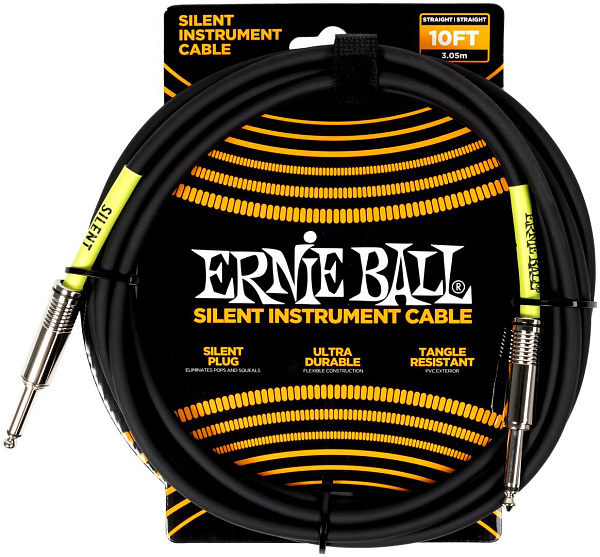 ERNIE BALL Silent 6472, 3.05м - Инструментальный кабель