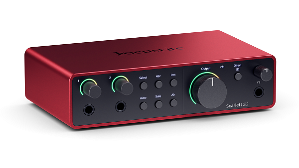 FOCUSRITE Scarlett 2i2 4th Gen - Аудиоинтерфейс USB, 2 входа/2 выхода