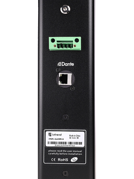 Звуковая колонна Intrend [ITSPK-CL425PD-B] активная 4x2,5", 60 Вт, вход DANTE, питание POE+, SPL 109dB, 106Hz~18kHz, 120°х20° (HхV), вес 3.4 кг, цвет черный, крепление в комплекте, (цена за 1шт., в упаковке 2 шт.)