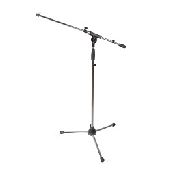 Tempo MS200CR Микрофонная стойка, тренога, телескопическая, "журавль", цвет хром.