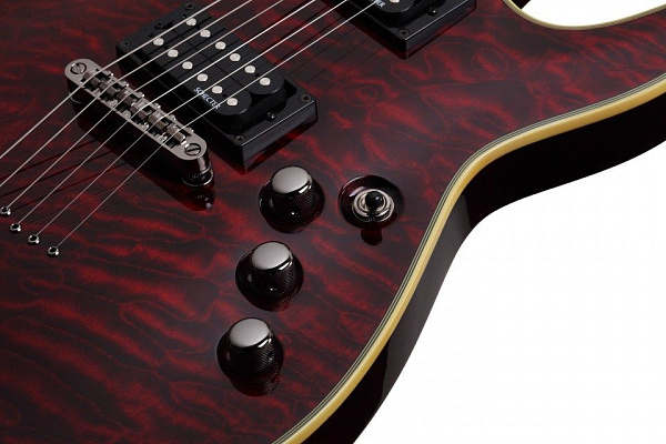 Электрогитара SCHECTER [OMEN EXTREME-6 BCH] электрогитара 6-струнная, корпус: красное дерево, топ: стеганый клен, гриф: клен, накладка: палисандр, 24 лада, цвет: Black Cherry (BCH)