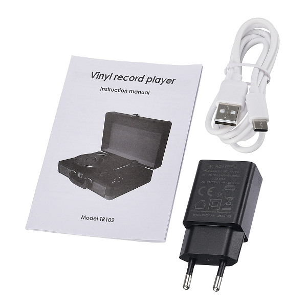 ROCKET VP-102 - Виниловый проигрыватель, цвет чёрный/красный