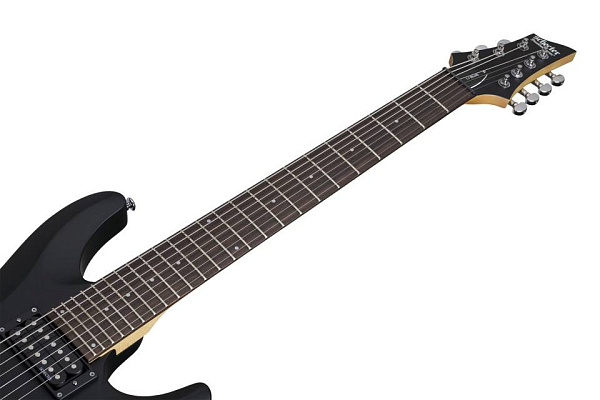 Электрогитара SCHECTER [C-7 DELUXE SBK] электрогитара 7-струнная, корпус: липа, гриф: клен, накладка: палисандр, 24 лада, цвет: Satin Black (SBK)