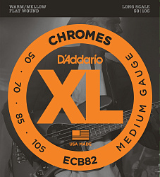 D`ADDARIO ECB82 Chromes Комплект струн для бас-гитары, Medium, 50-105, Long Scale