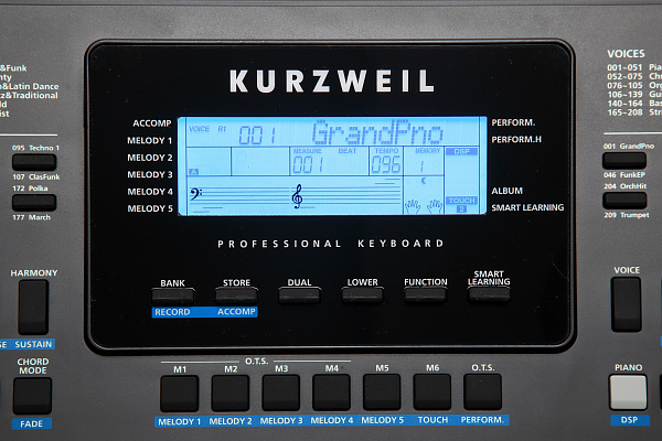 Kurzweil KP150 LB - Синтезатор, 61 клавиша, цвет чёрный