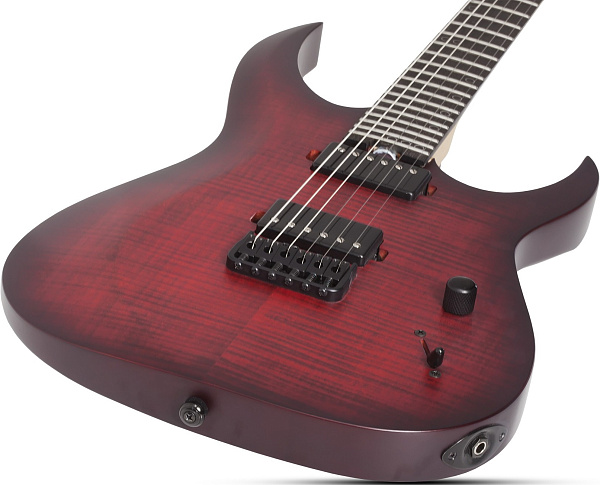 Электрогитара SCHECTER [SUNSET-6 EXTREME SCB] электрогитара 6-струнная, корпус: ньятон, топ: огненный клен, гриф: клен, накладка: черное дерево, 24 лада, цвет: Scarlet Burst (SCB)
