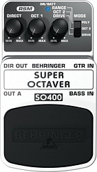 Behringer SO400- педаль эффектов октавер полифонический для гитар и бас-гитар