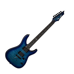 Dean C450 FM TBL Электрогитара, тип «Ibanez», 24 лада, 25 1/2, HH актив, 1V+1T, цвет прозрач. синий.